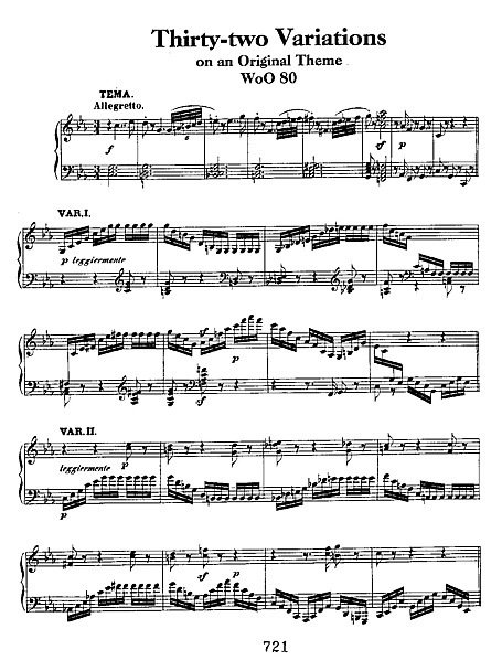 32 Variations on an Original Theme c-minor WoO 80 - Piano